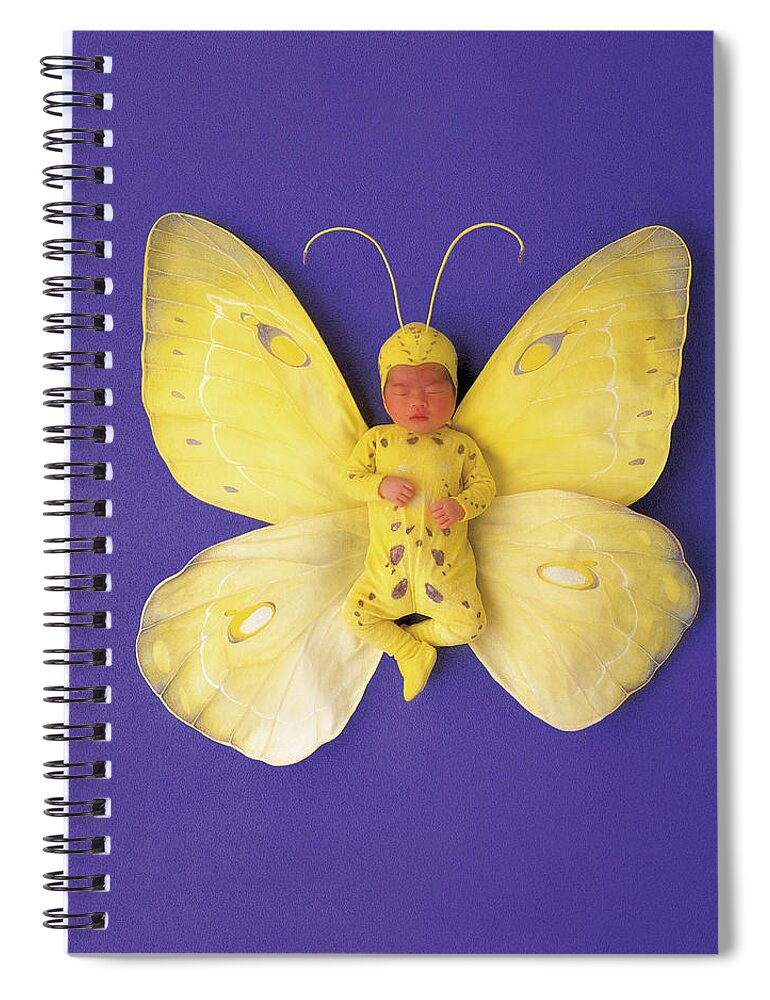 Baby Spiral Notebook featuring the photograph Fiona Butterfly by Anne Geddes