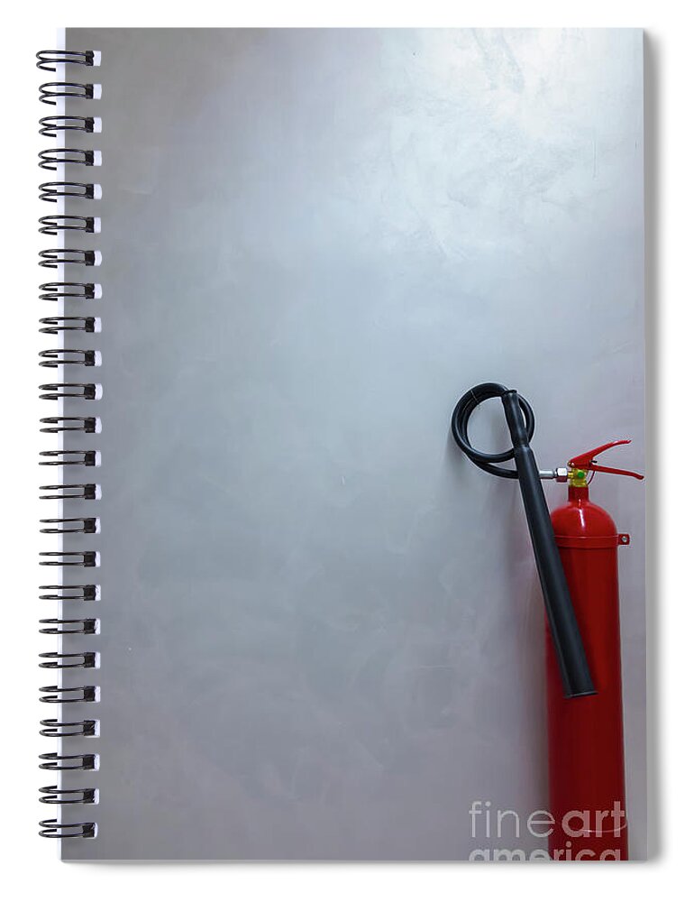 Extinguishers Spiral Notebook featuring the photograph Fire Extinguisher by Mats Silvan