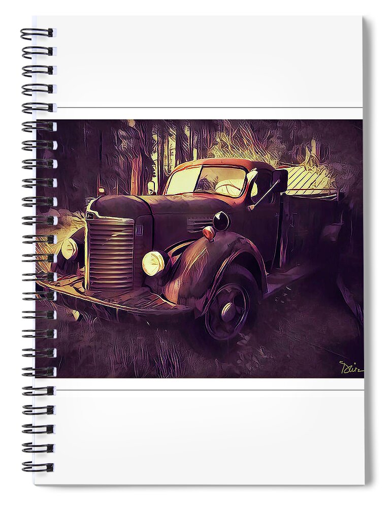 Fire Engine Spiral Notebook featuring the photograph Fire In The Forest by Peggy Dietz