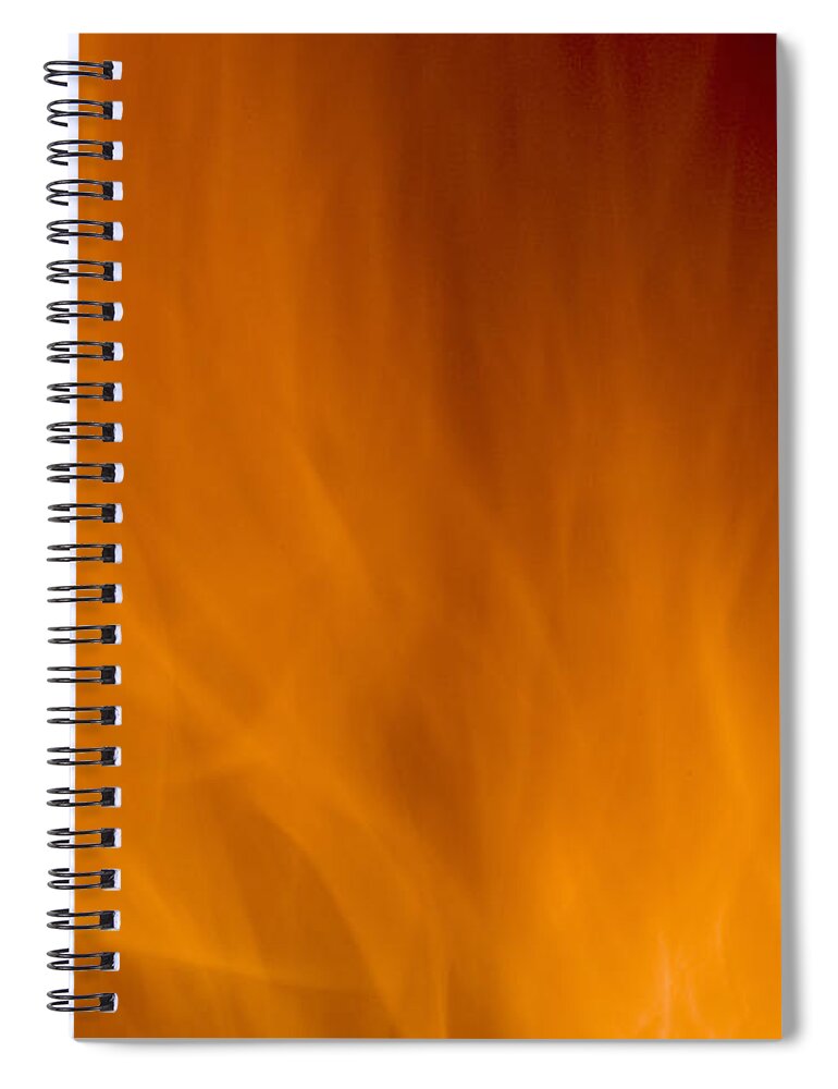 Fire Background Spiral Notebook featuring the photograph Fire orange abstract background by Michalakis Ppalis