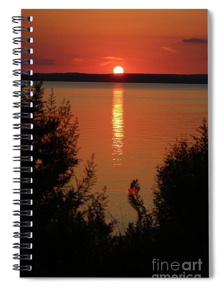 Landscape Spiral Notebook featuring the photograph Fire Water by Ella Kaye Dickey