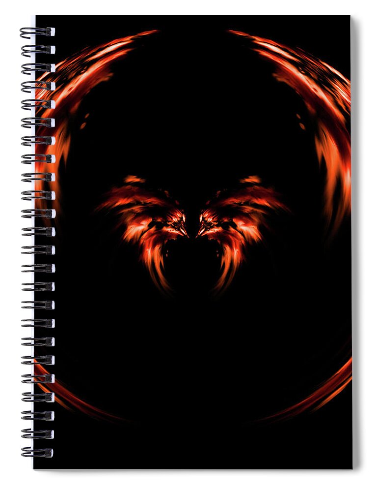 K. Bradley Washburn Spiral Notebook featuring the digital art Firebat by K Bradley Washburn