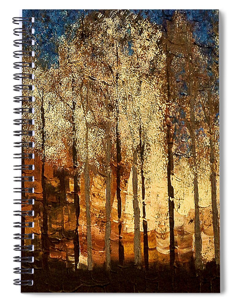 Fire Spiral Notebook featuring the painting Firestorm by Linda Bailey