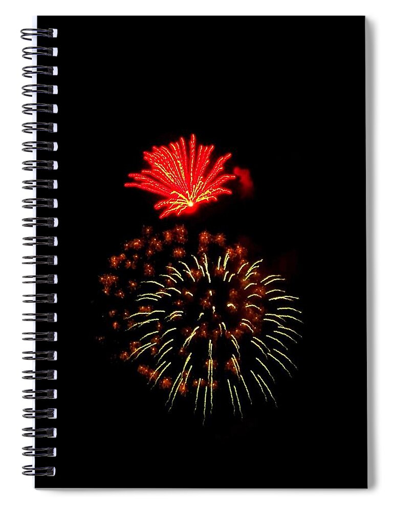 Fireworks Spiral Notebook featuring the photograph Firework Cactus Flower  by Adrienne Wilson