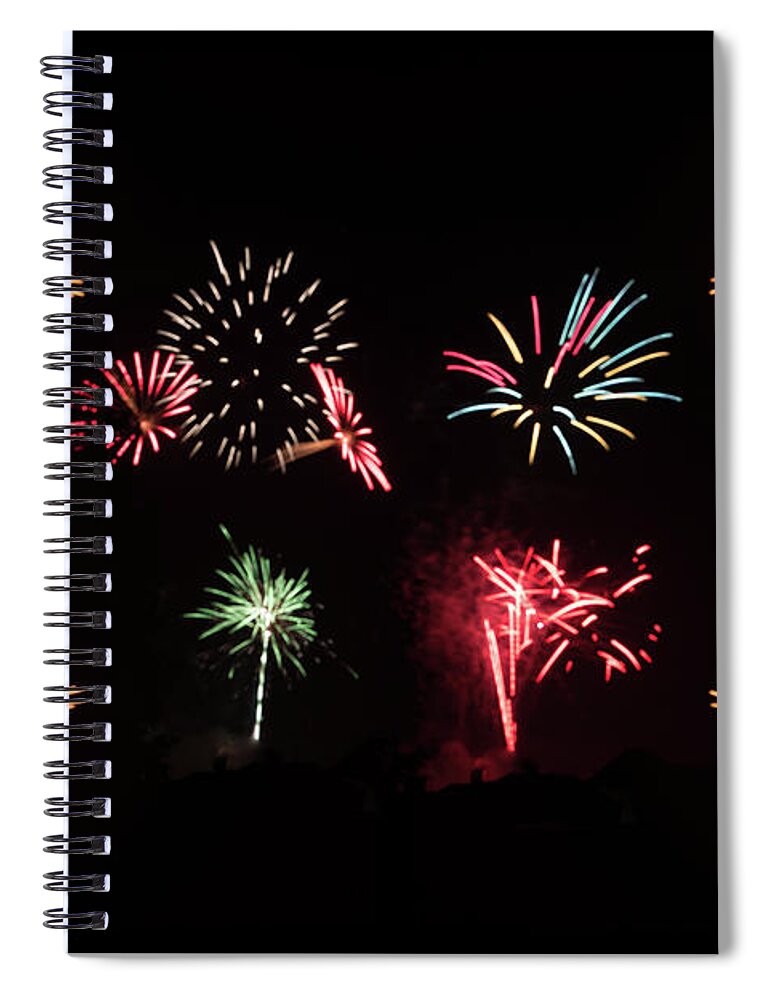 Fireworks Spiral Notebook featuring the photograph Firework Frenzy by Steve Purnell