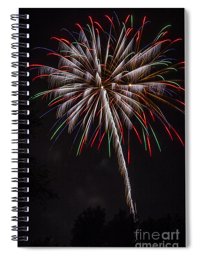 Fireworks Spiral Notebook featuring the photograph Fireworks Flower by Joann Long