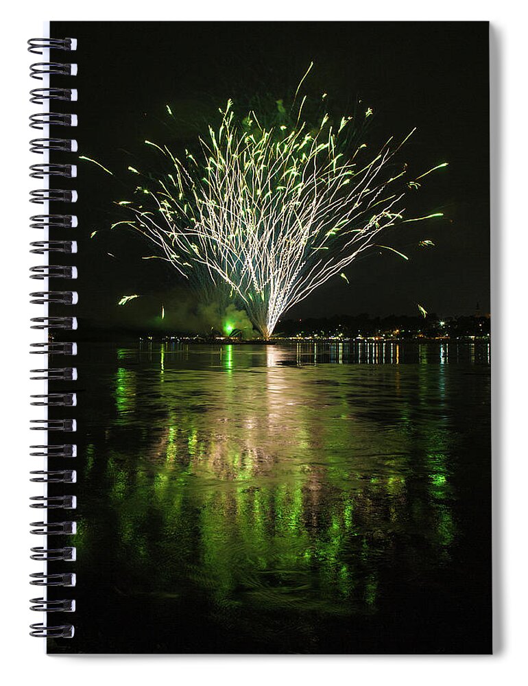St. Charles Spiral Notebook featuring the photograph Fireworks or a bush by Joe Kopp