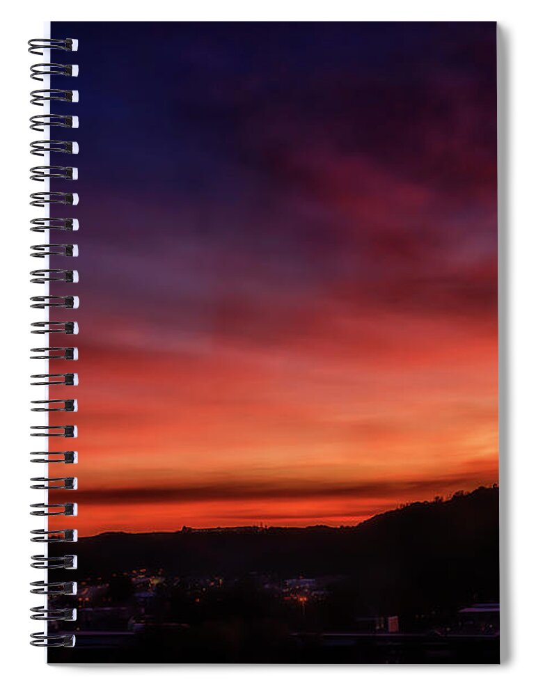Clouds Spiral Notebook featuring the photograph First Morning Light over Charleston by Thomas R Fletcher