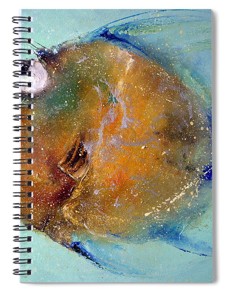 Russian Artists New Wave Spiral Notebook featuring the painting Fish-Ka 1 by Igor Medvedev