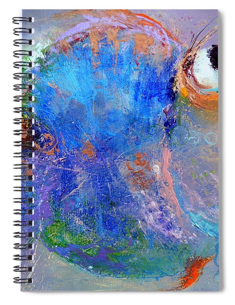 Russian Artists New Wave Spiral Notebook featuring the painting Fish-Ka 2 by Igor Medvedev
