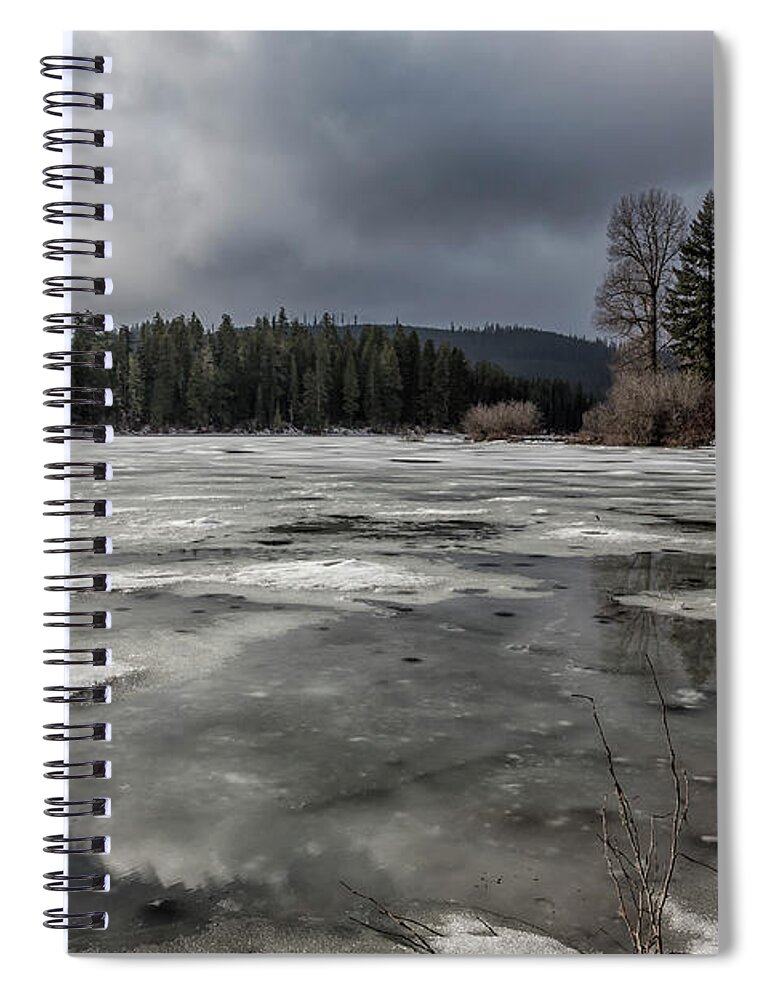 Fish Lake Spiral Notebook featuring the photograph Fish Lake in Transition by Belinda Greb