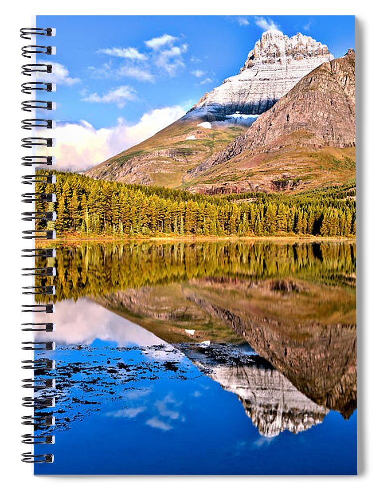 Fishercap Spiral Notebook featuring the photograph Fishercap Blue Reflections by Adam Jewell
