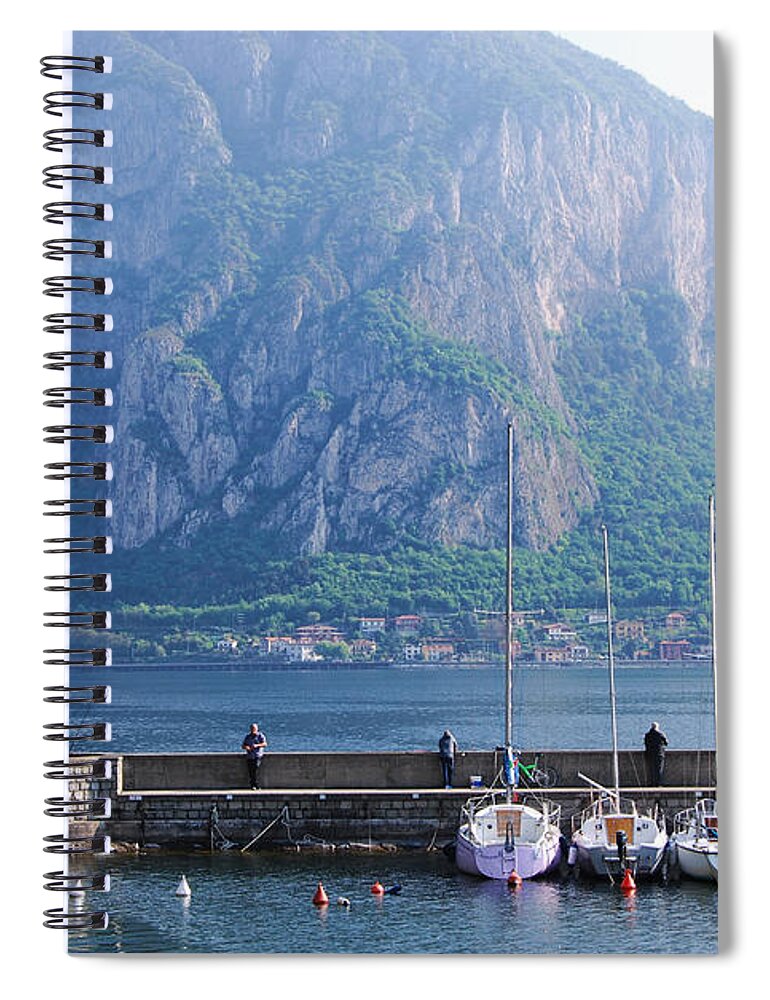 Parè Spiral Notebook featuring the photograph Fishermen by Fabio Caironi