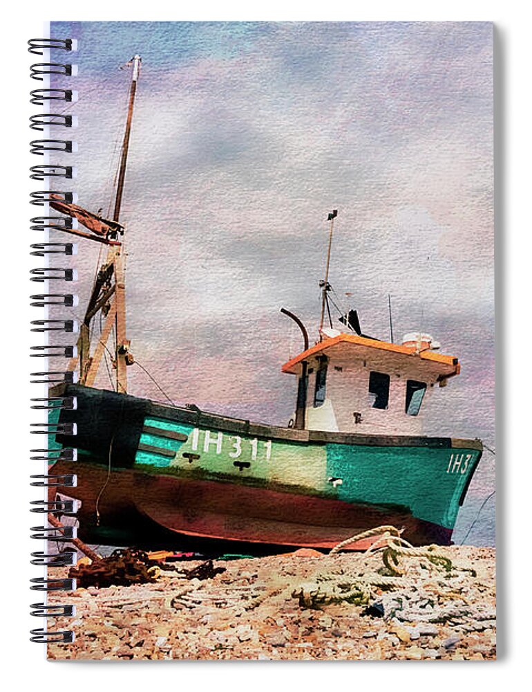 Fishing Spiral Notebook featuring the photograph Fishing Boat at Aldeburgh by John Paul Cullen