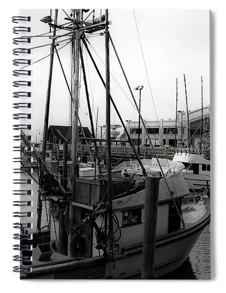 Fisherman's Wharf Spiral Notebook featuring the photograph Fishing Boat SF by Lee Santa