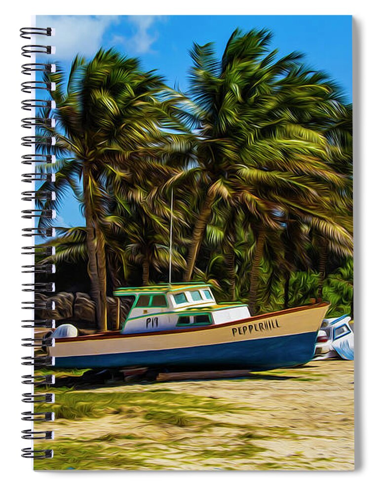 Fishing Spiral Notebook featuring the photograph Fishing Boat by Stuart Manning