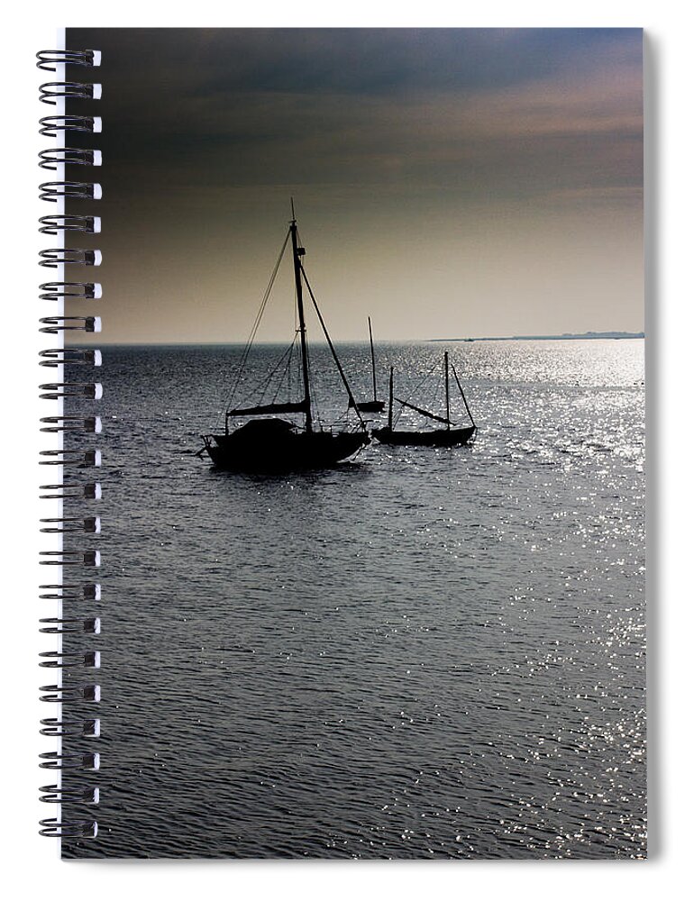 Fishing Spiral Notebook featuring the photograph Fishing boats Essex by David Pyatt