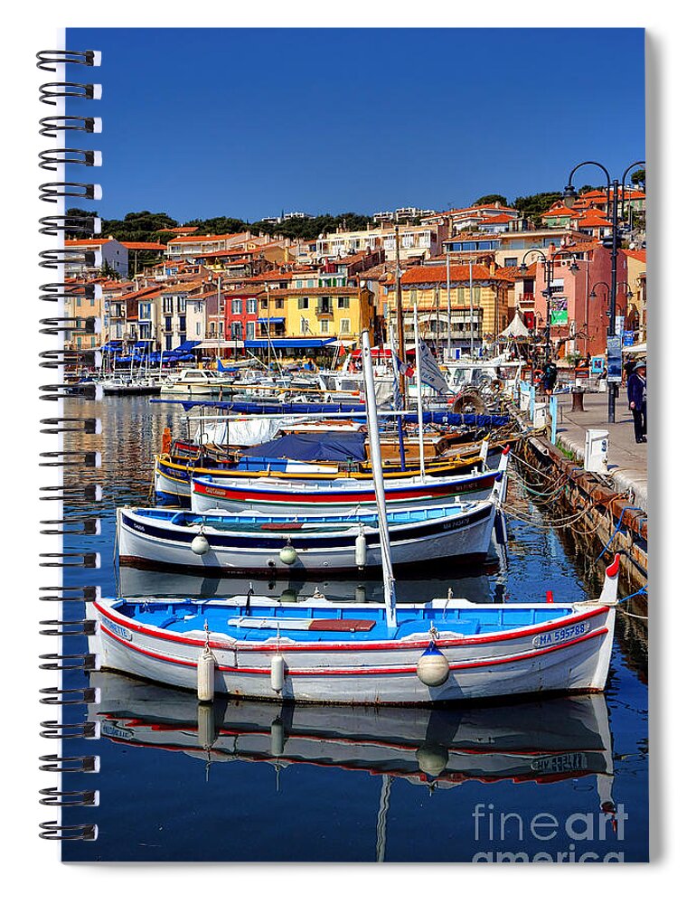 Cassis Spiral Notebook featuring the photograph Fishing Boats in Cassis by Olivier Le Queinec