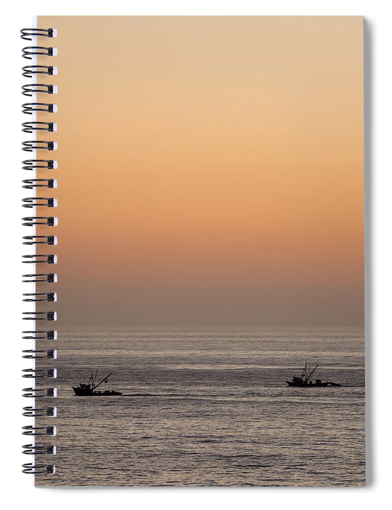 Fishing Spiral Notebook featuring the photograph Fishing For A Sunset by Derek Dean