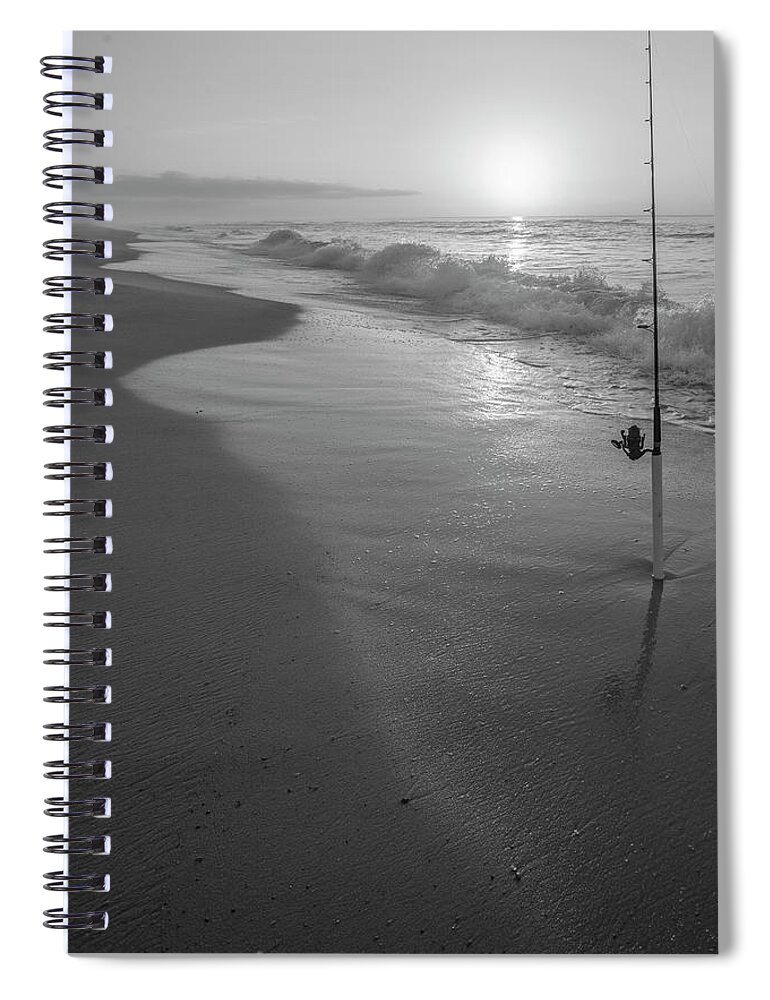 Alabama Spiral Notebook featuring the photograph Fishing on the Shore by John McGraw