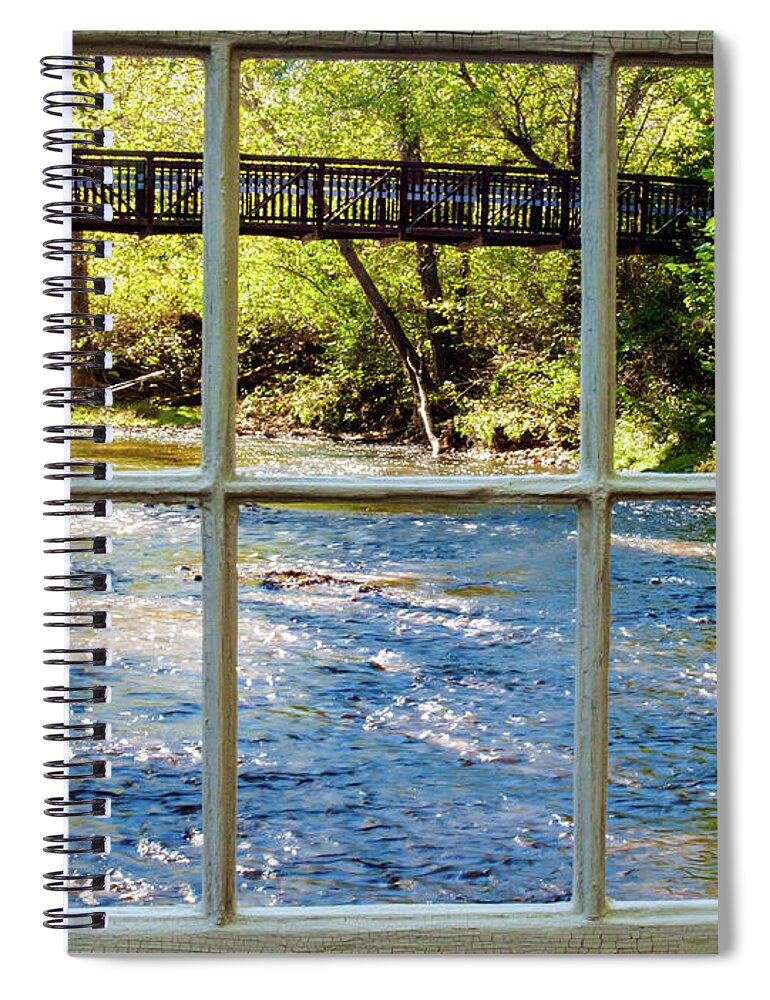 Fishing Spiral Notebook featuring the photograph Fishing Window by Randy Sylvia