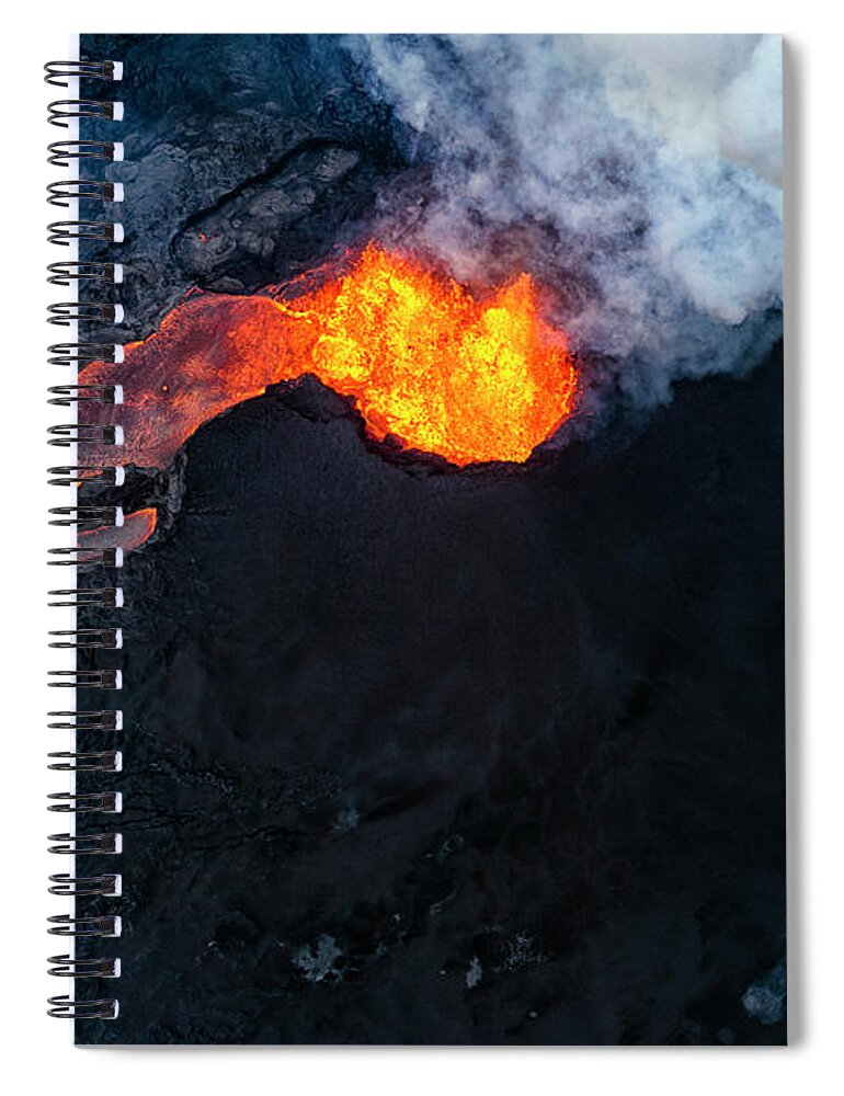 Puna Spiral Notebook featuring the photograph Fissure 8 Cinder Cone by Christopher Johnson