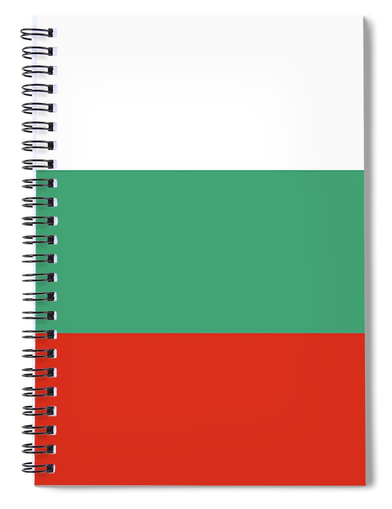 Bulgaria Spiral Notebook featuring the digital art Flag of Bulgaria by Roy Pedersen