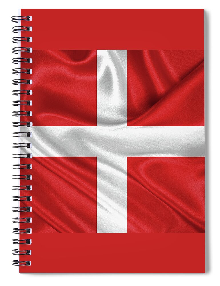 'ancient Brotherhoods' Collection By Serge Averbukh Spiral Notebook featuring the digital art Flag of the Sovereign Military Order of Malta by Serge Averbukh