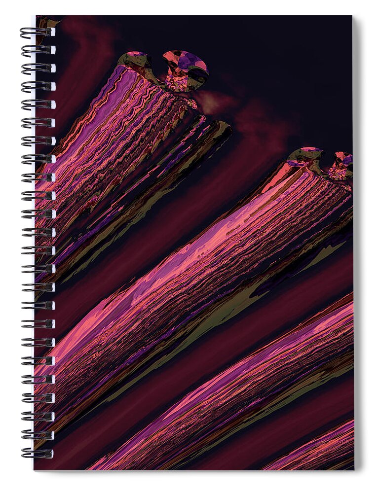 Vic Eberly Spiral Notebook featuring the digital art Flambeaux by Vic Eberly