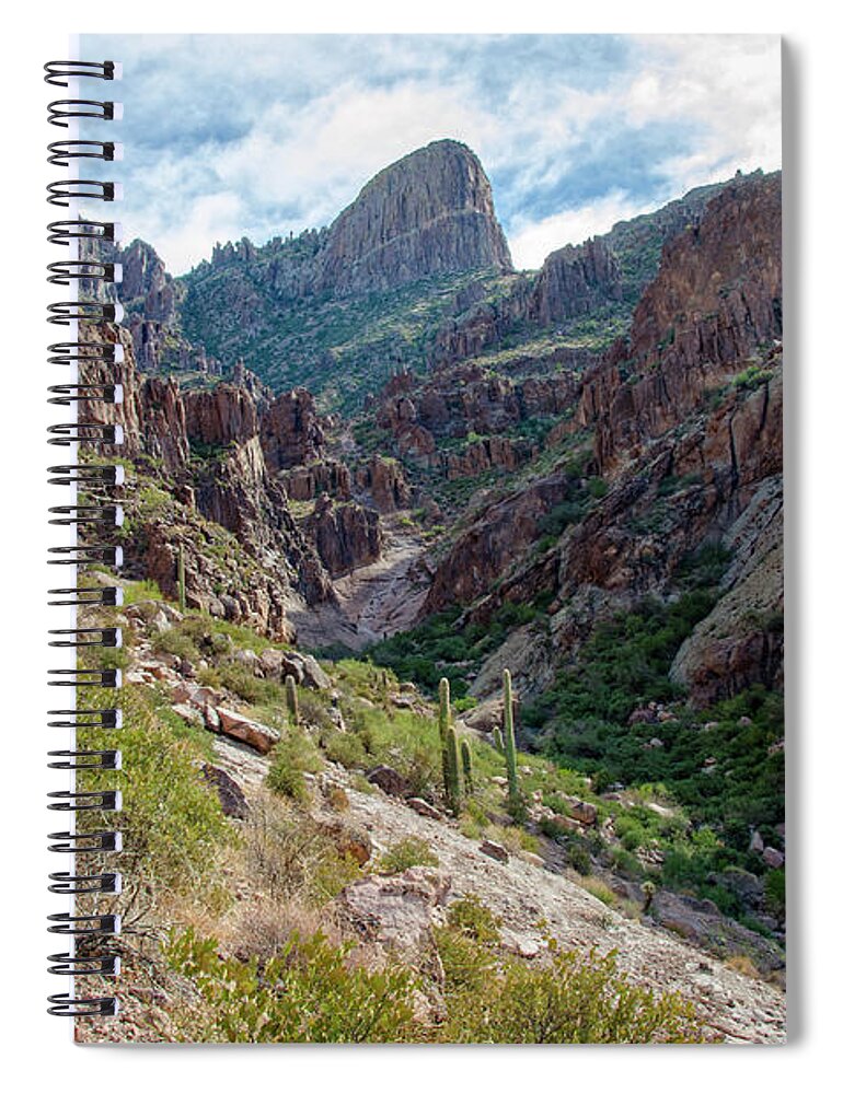 Arizona Spiral Notebook featuring the photograph Flat Iron by Sandra Parlow