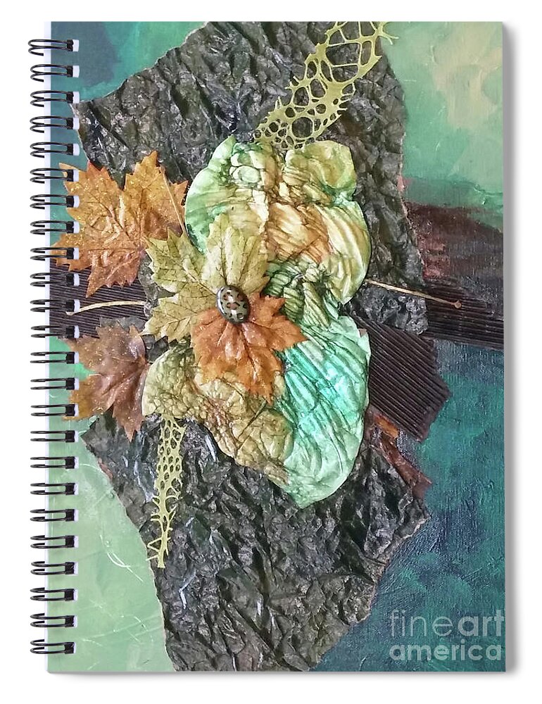 Fall Spiral Notebook featuring the drawing Flavors of Fall by Phyllis Howard