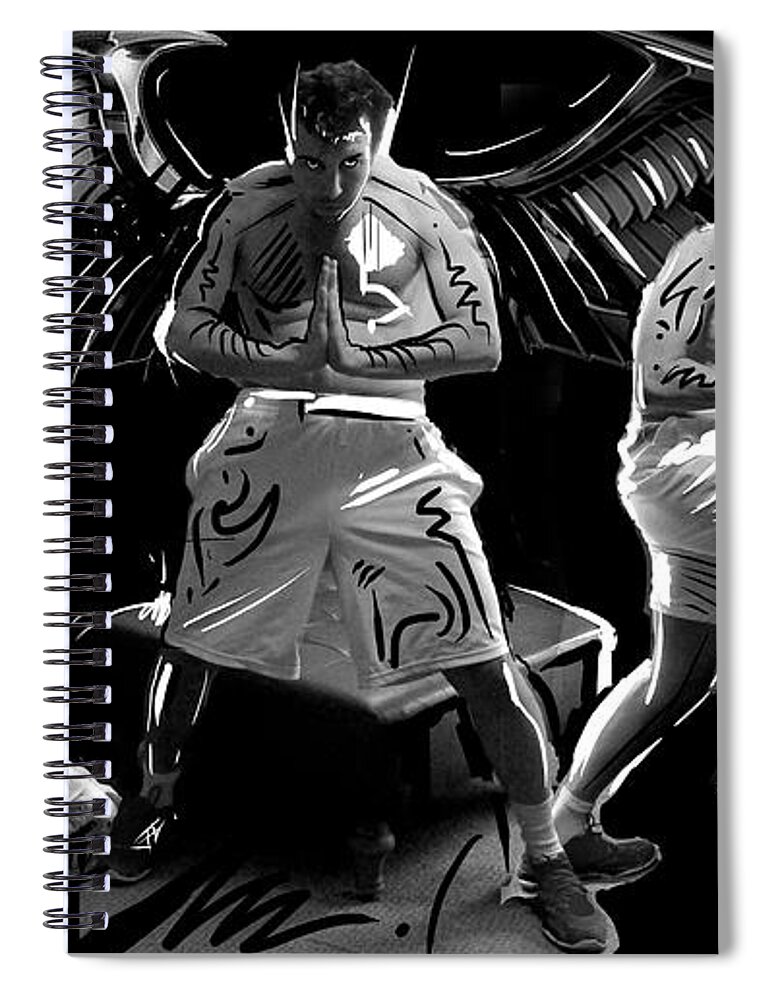 John Gholson Spiral Notebook featuring the painting Flight 3 by John Gholson