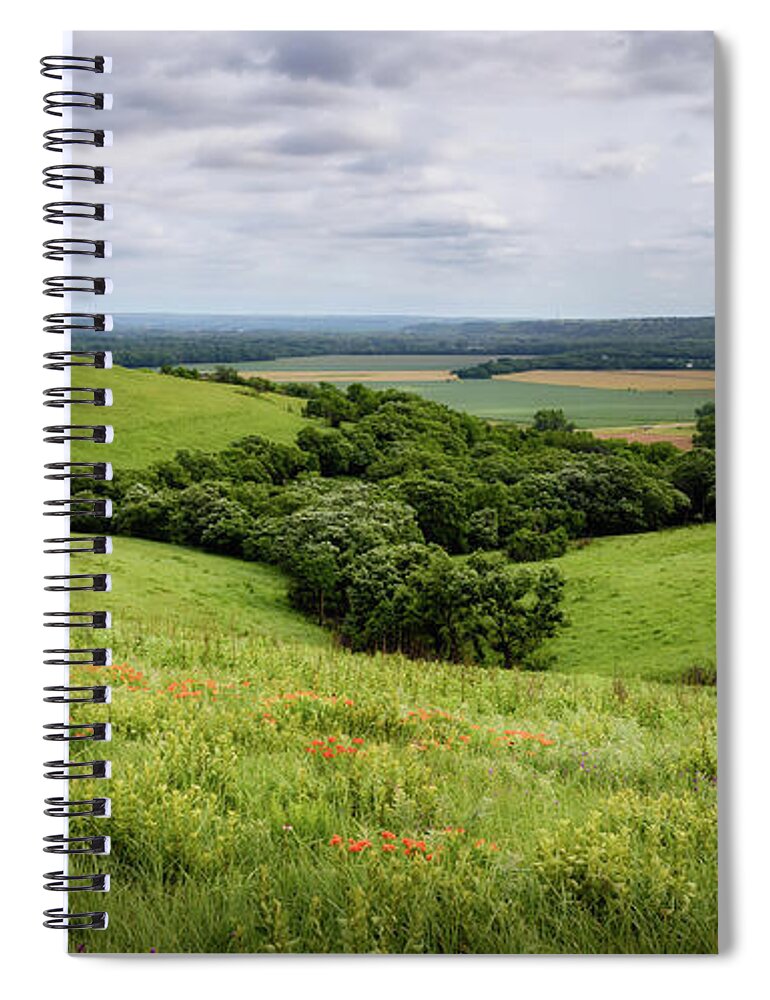 Konza Spiral Notebook featuring the photograph Flint Hills View by James Barber