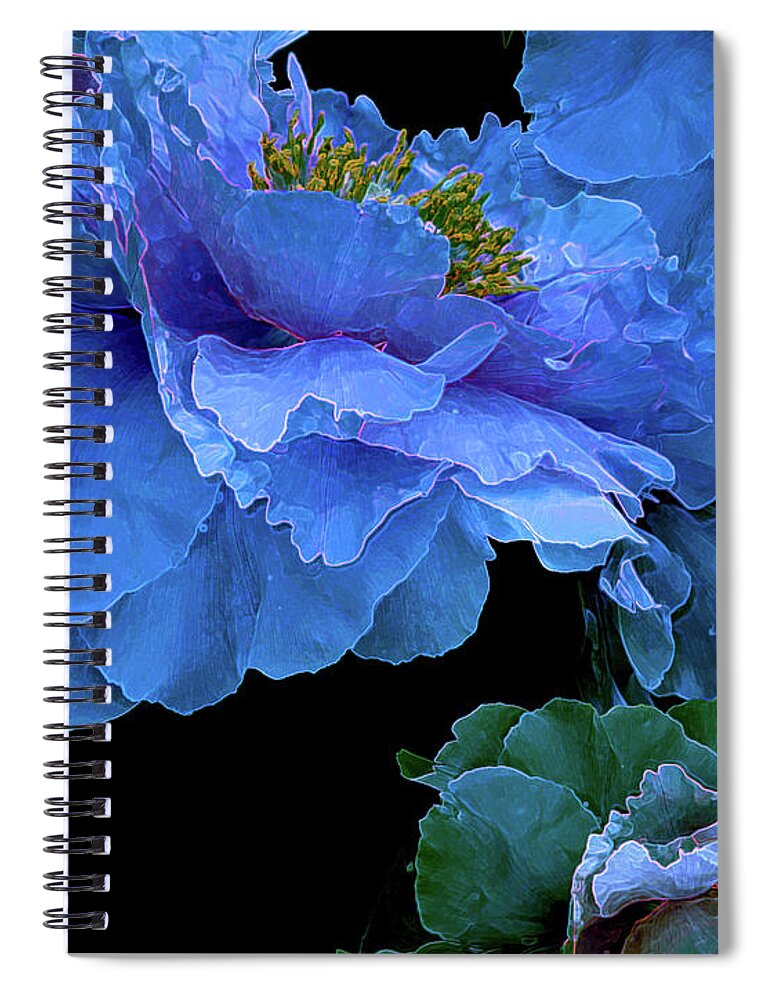 Peony Fantasies Spiral Notebook featuring the digital art Floating Bouquet 14 by Lynda Lehmann