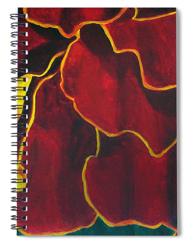 Flora Spiral Notebook featuring the painting Flora Series-Number 4 by Jim Harper