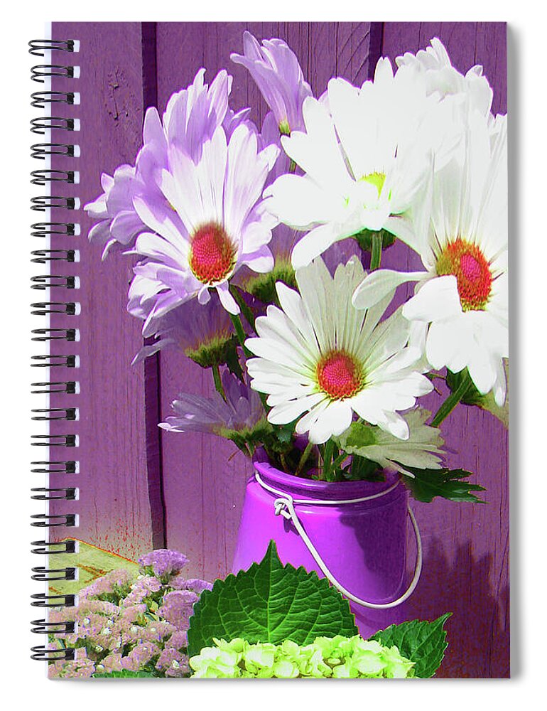 Art Spiral Notebook featuring the digital art Floral Art 335 by Miss Pet Sitter