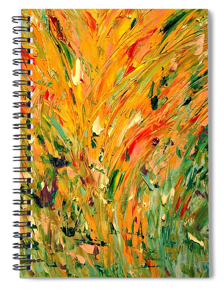 Abstract Spiral Notebook featuring the painting Floral I by Beverly Smith