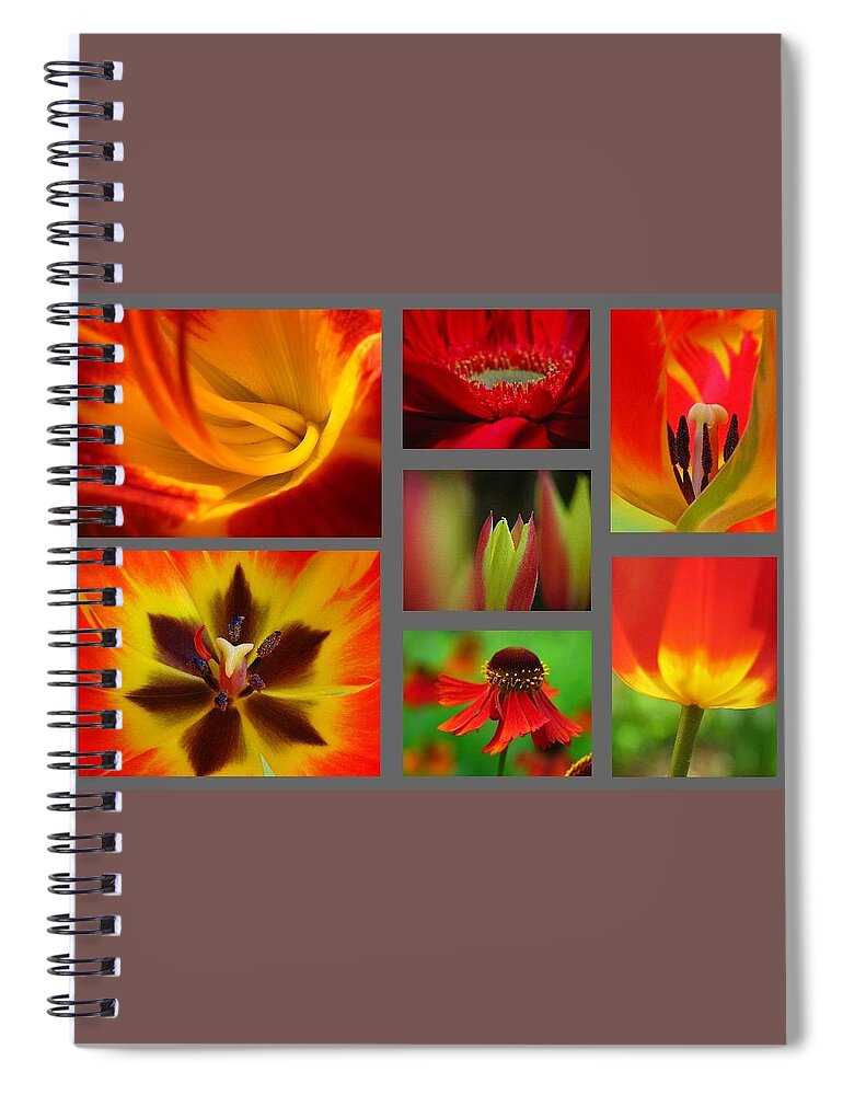 Abstract Spiral Notebook featuring the photograph Floral Redzone by Juergen Roth