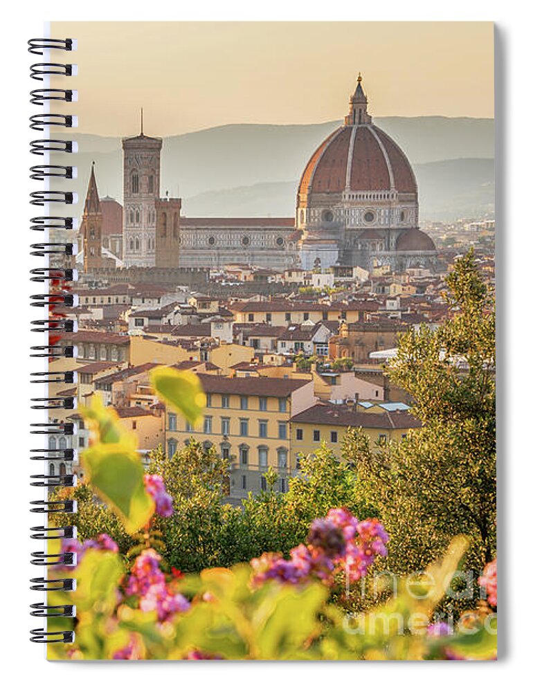 Florence Spiral Notebook featuring the photograph Cityscape of Florence in summer, Tuscany by Delphimages Photo Creations