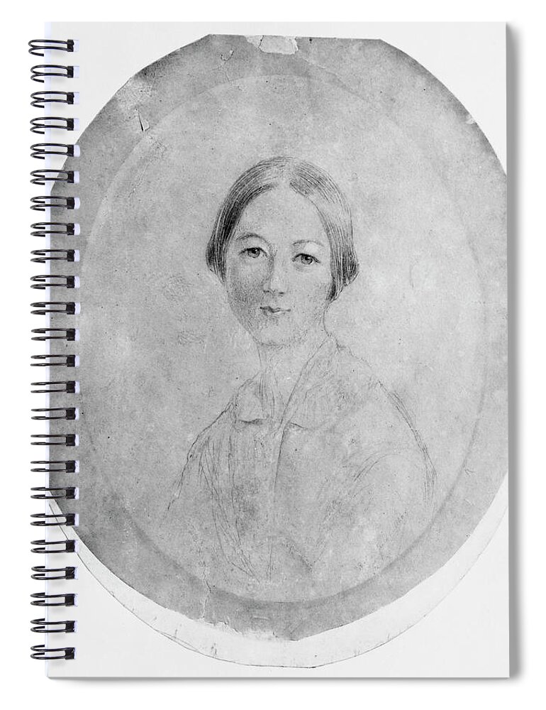 1846 Spiral Notebook featuring the photograph Florence Nightingale by Elizabeth Eastlake