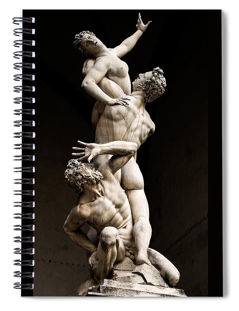 Florence Spiral Notebook featuring the photograph Florence - rape of the sabine women by Weston Westmoreland