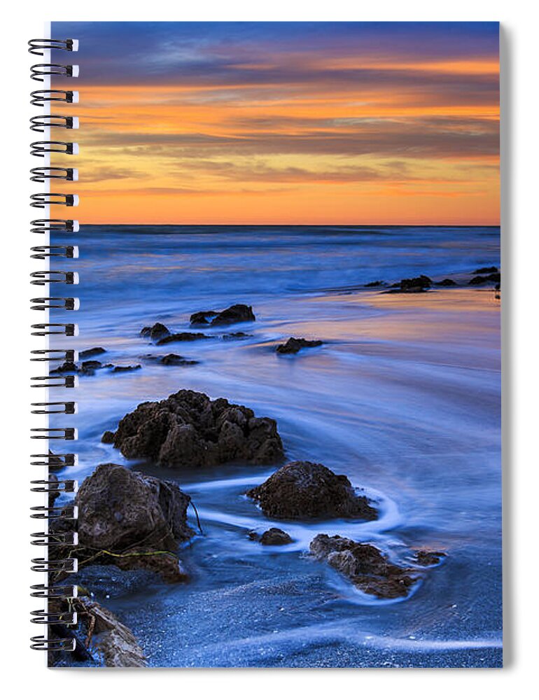 Florida Spiral Notebook featuring the photograph Florida Beach Sunset by Ben Graham