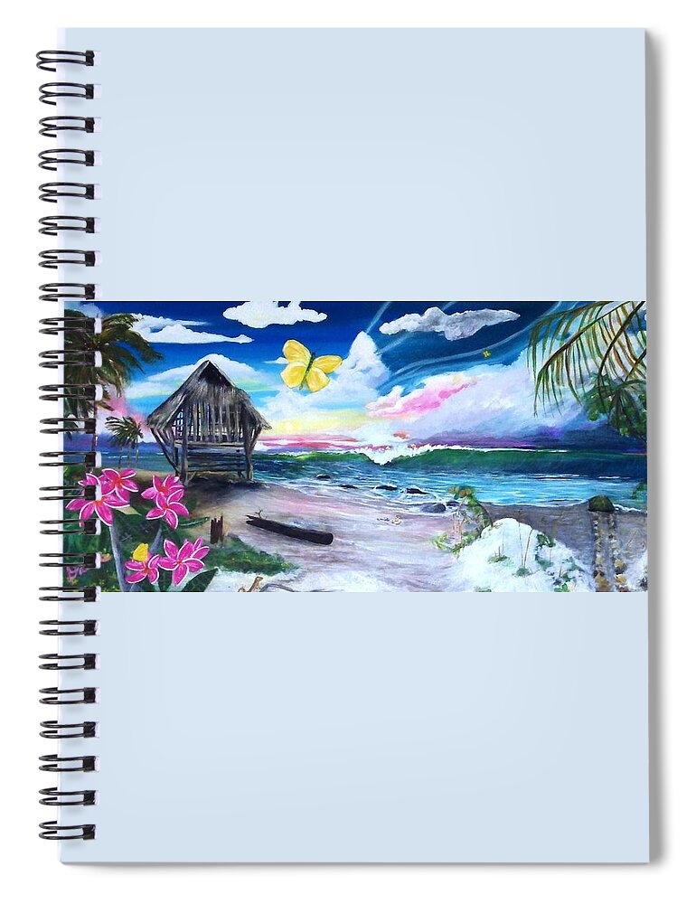 Florida Spiral Notebook featuring the painting Florida Room by Dawn Harrell