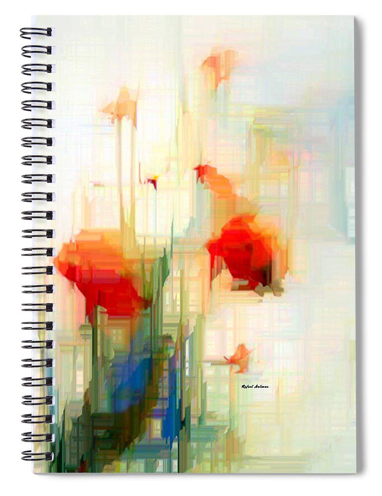 Art Spiral Notebook featuring the digital art Flower 9230 by Rafael Salazar