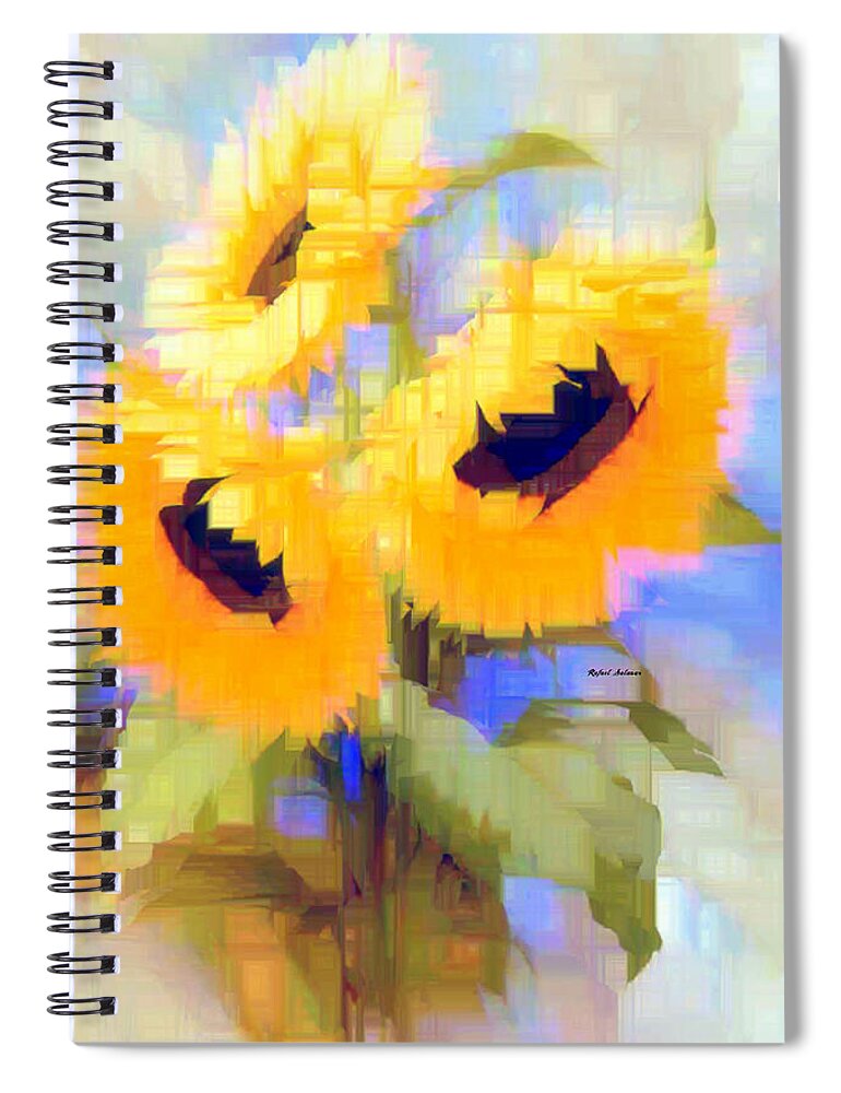 Art Spiral Notebook featuring the digital art Flower 9235 by Rafael Salazar