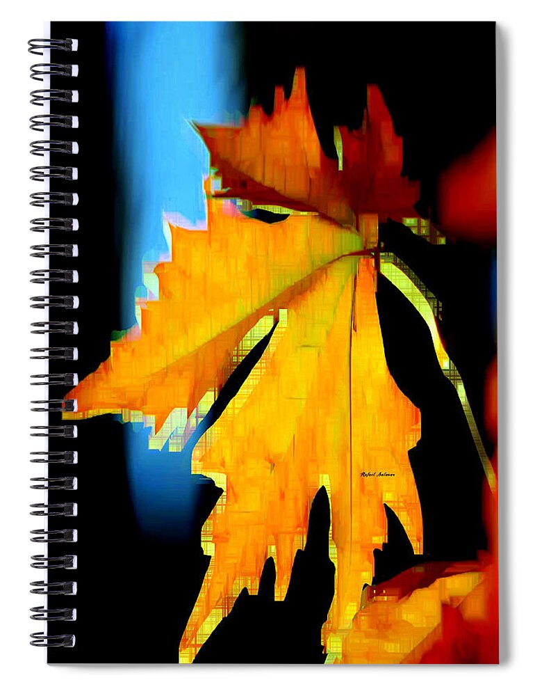 Art Spiral Notebook featuring the digital art Flower 9272 by Rafael Salazar