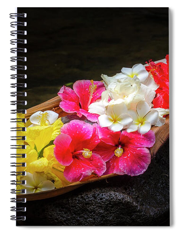 Flowers Spiral Notebook featuring the photograph Flower Boat by Daniel Murphy