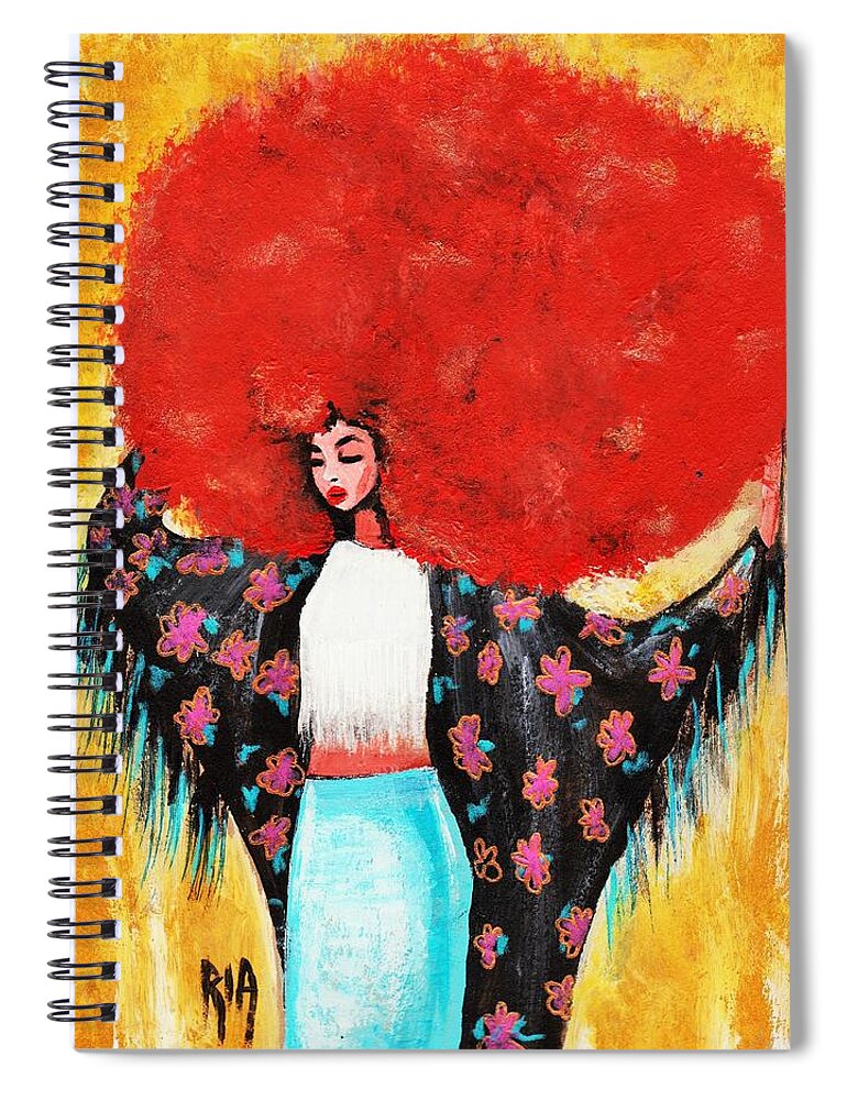 Artbyria Spiral Notebook featuring the photograph Flower Girl by Artist RiA