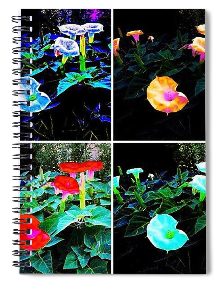 Organicart Spiral Notebook featuring the photograph Flower Power Grid by Nick Heap
