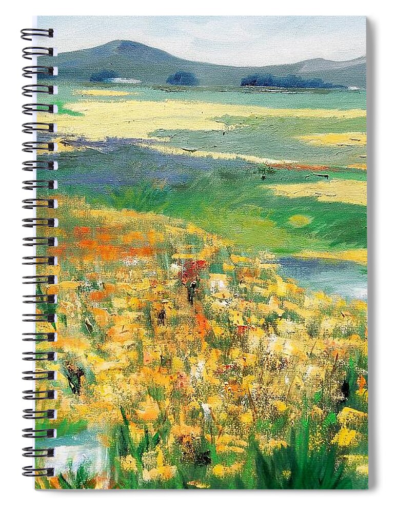Flowers Spiral Notebook featuring the painting Flower Show by Gary Coleman